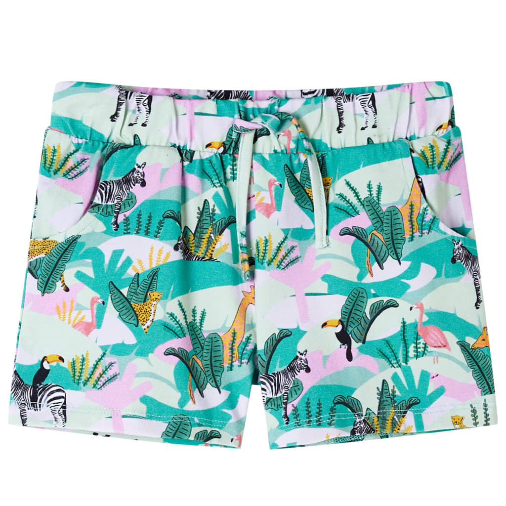 VidaXL Kindershorts mit Kordelzug 116 helles Mint