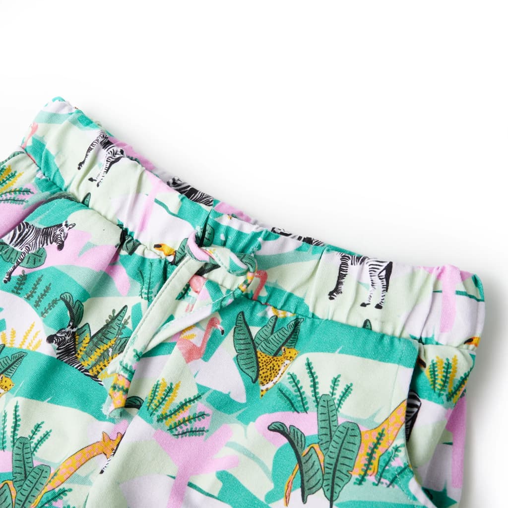 VidaXL Kindershorts mit Kordelzug 116 helles Mint