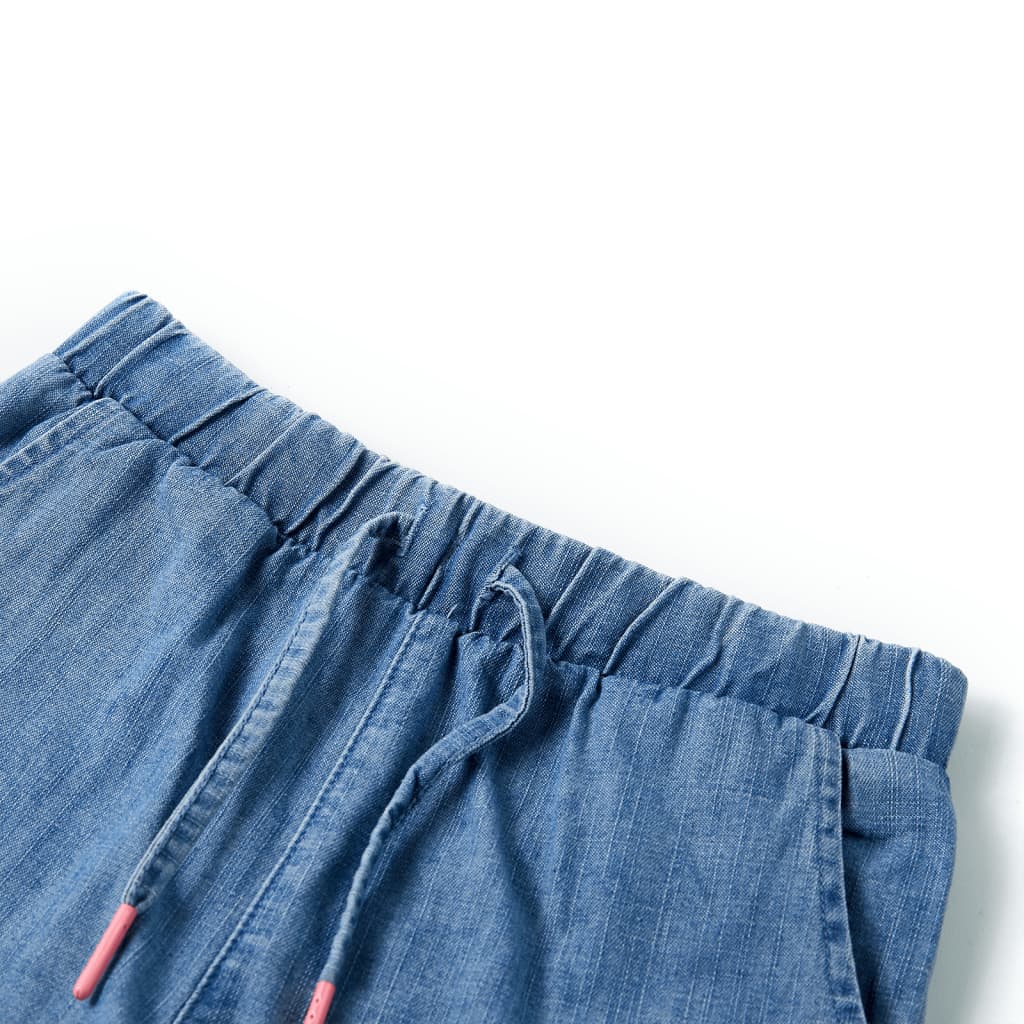 VidaXL Kindershorts 140 Denimblau