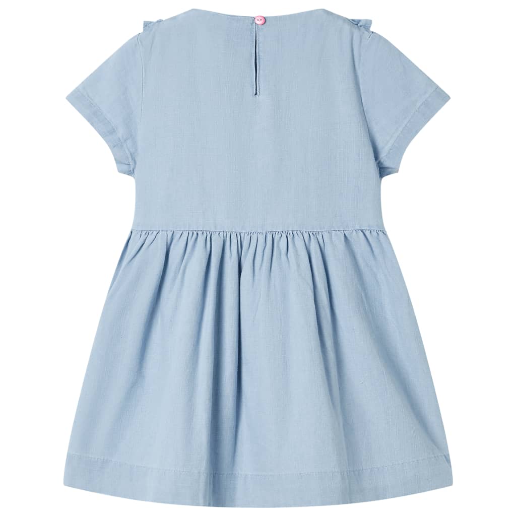 VidaXL Kinderkleid mit Rüschen 116 zartblau