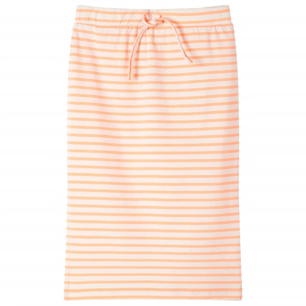 VidaXL Kinderrock gerade mit Streifen 92 fluoreszierendes Orange