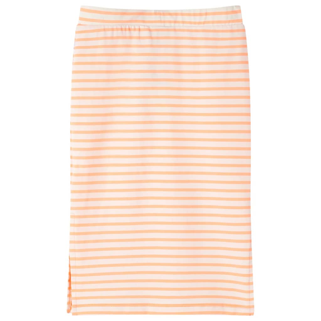 VidaXL Kinderrock gerade mit Streifen 140 fluoreszierendes Orange