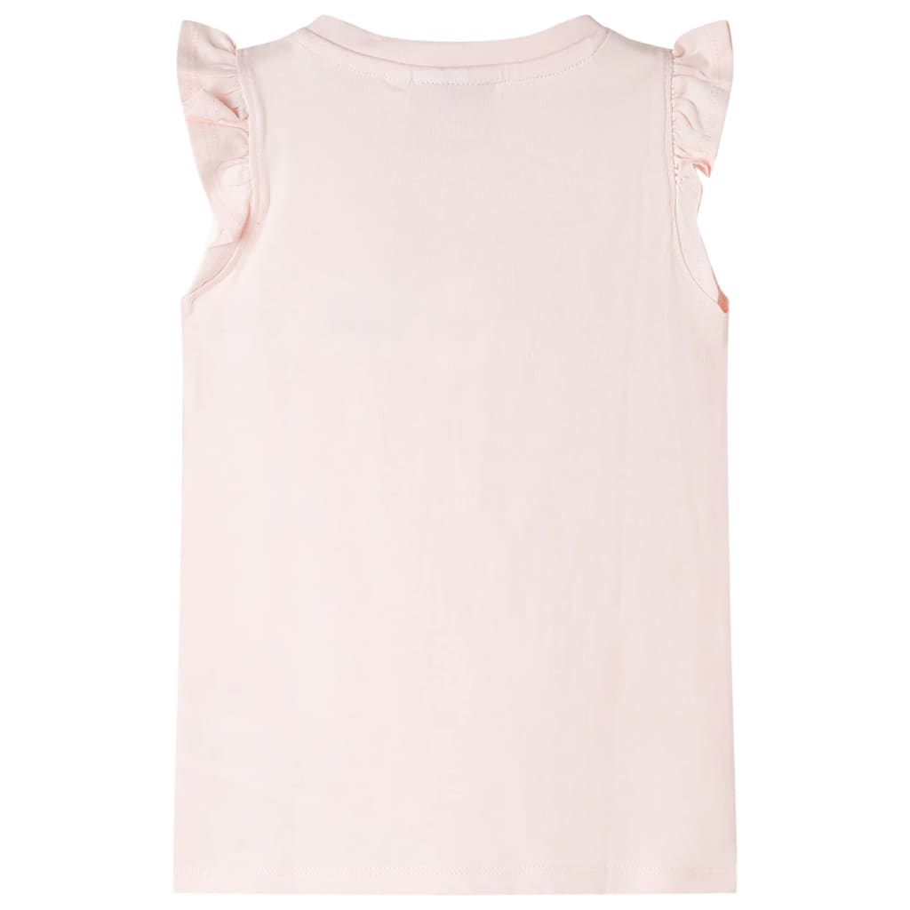 VidaXL Kindershirt mit Rüschen an den Ärmeln 116 zartrosa