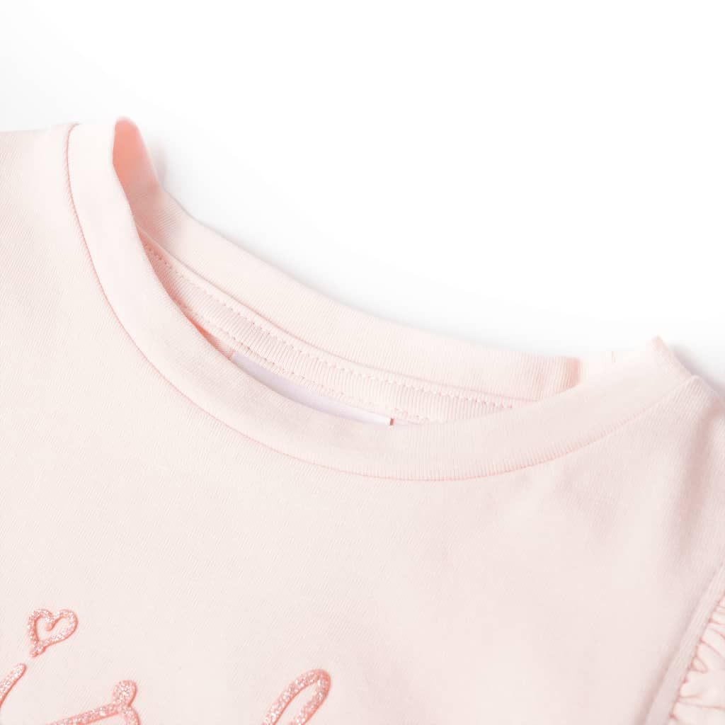 VidaXL Kindershirt mit Rüschen an den Ärmeln 116 zartrosa