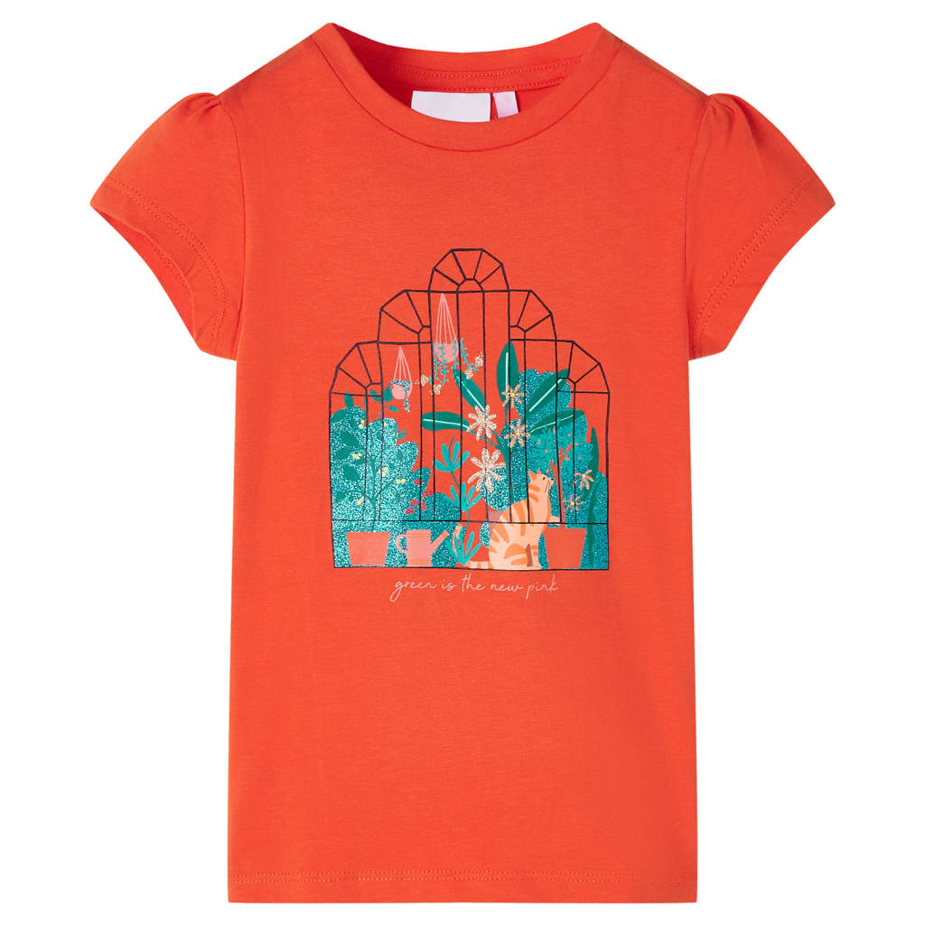 VidaXL Kindershirt 140 Dunkelorange