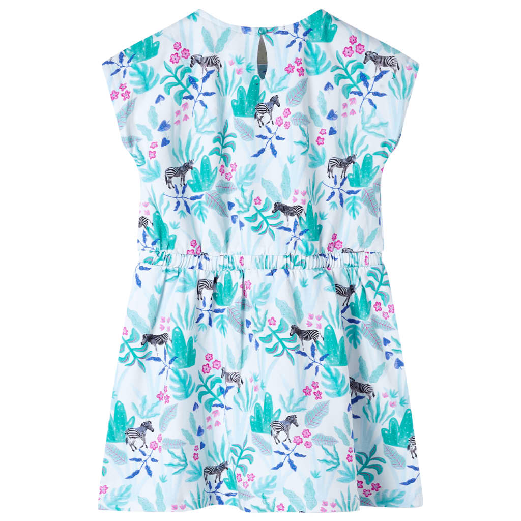 VidaXL Kinderkleid 92 Ecru und dunkles Mint