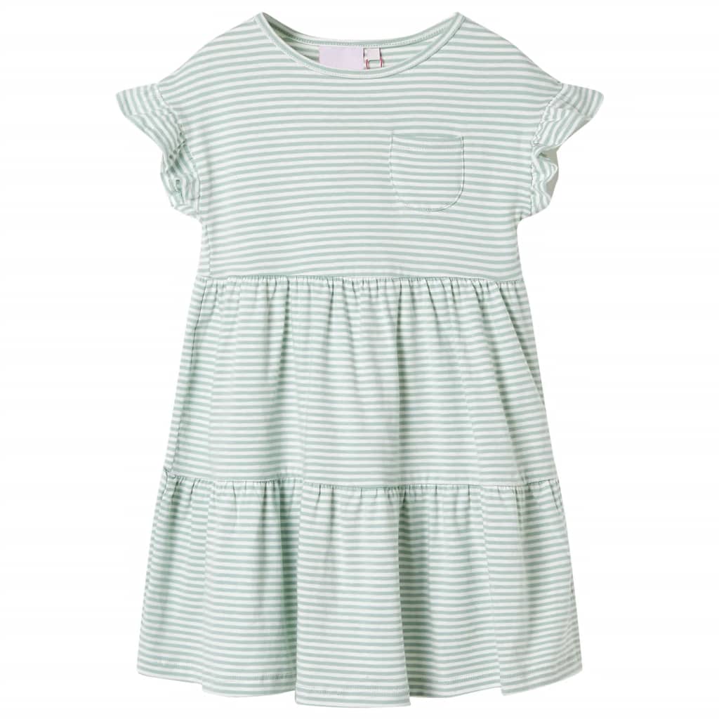 VidaXL Kinderkleid mit Rüschen an den Ärmeln 92 Mint