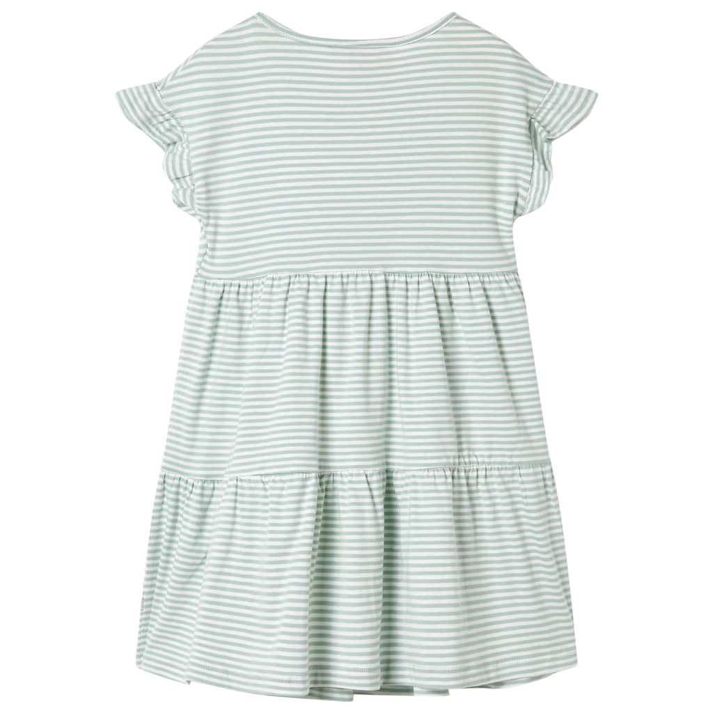 VidaXL Kinderkleid mit Rüschen an den Ärmeln 128 Mint