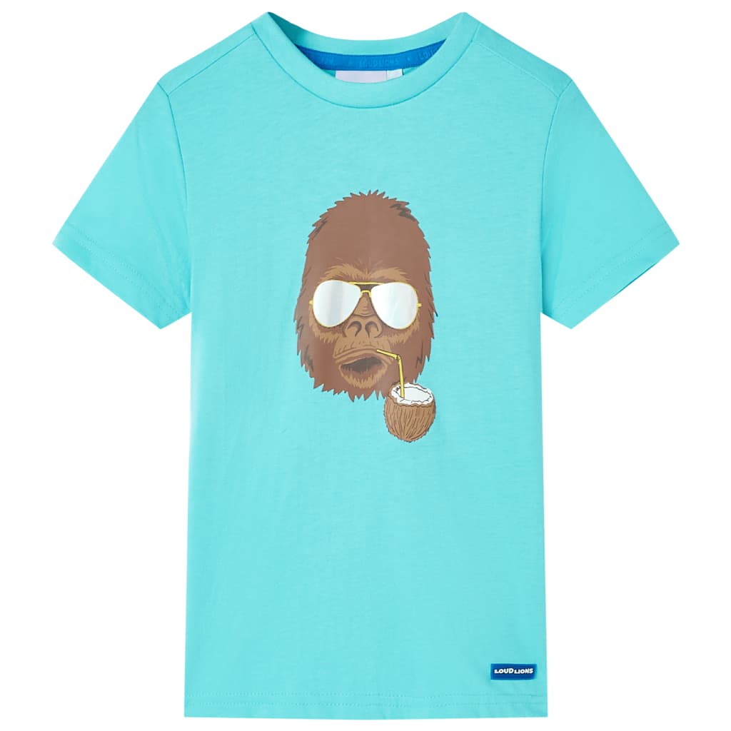 VidaXL Kindershirt mit kurzen Ärmeln 116 Meeresblau