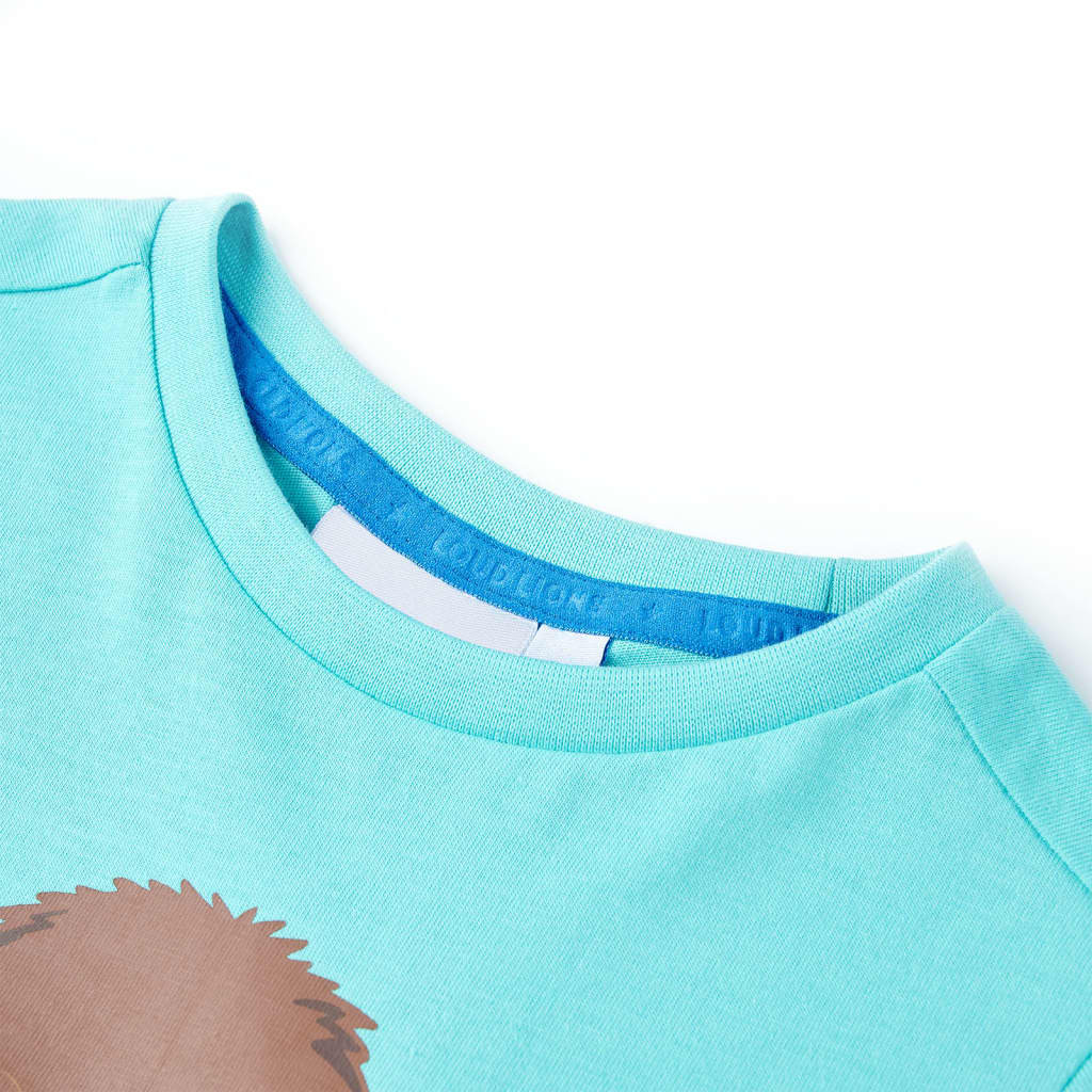 VidaXL Kindershirt mit kurzen Ärmeln 140 Meeresblau