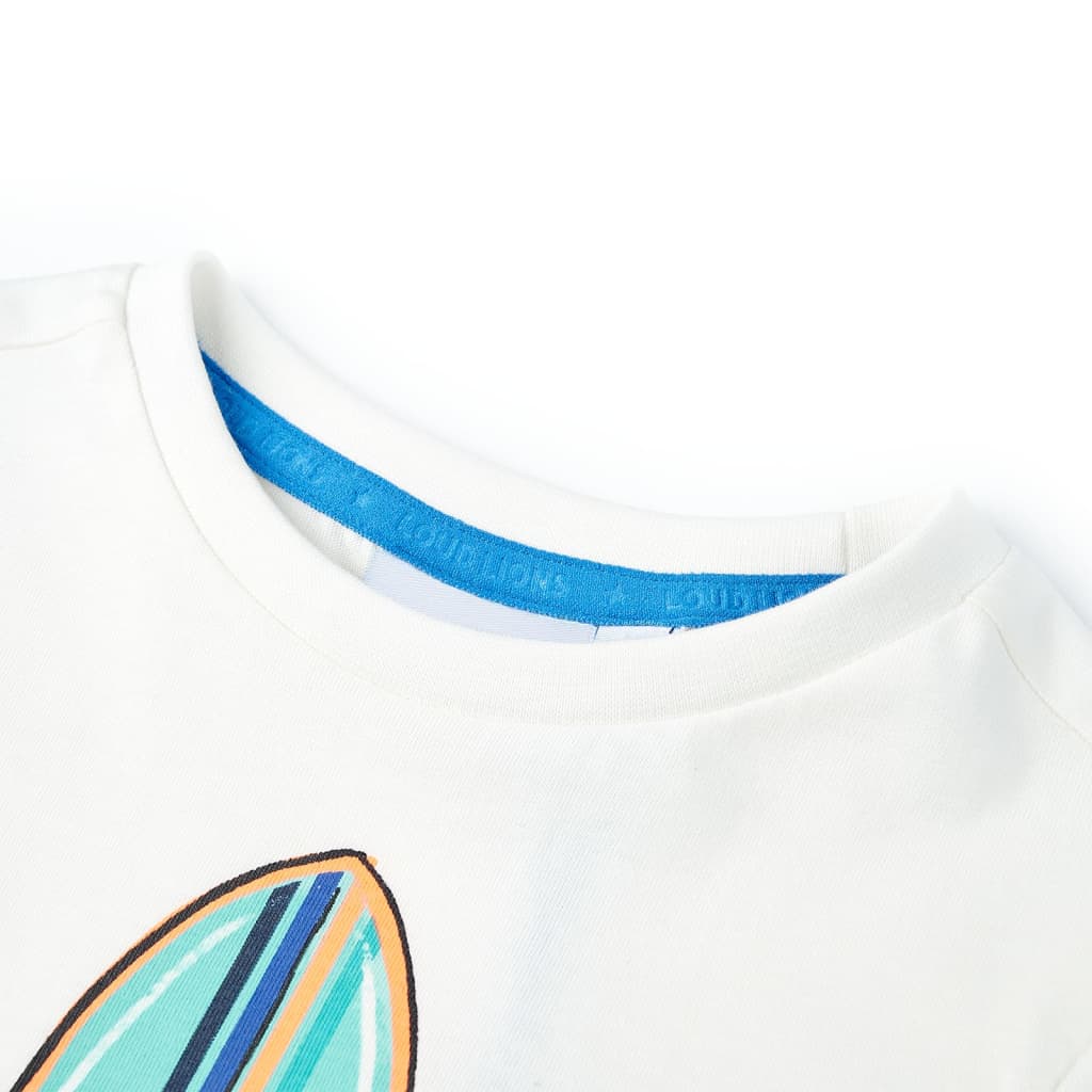 VidaXL Kindershirt mit kurzen Ärmeln 116 Ecru