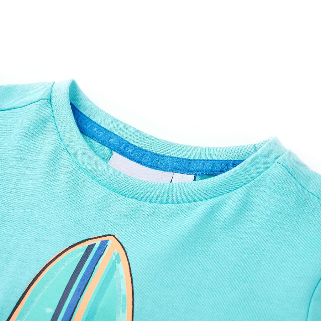 VidaXL Kindershirt mit kurzen Ärmeln 116 Meeresblau