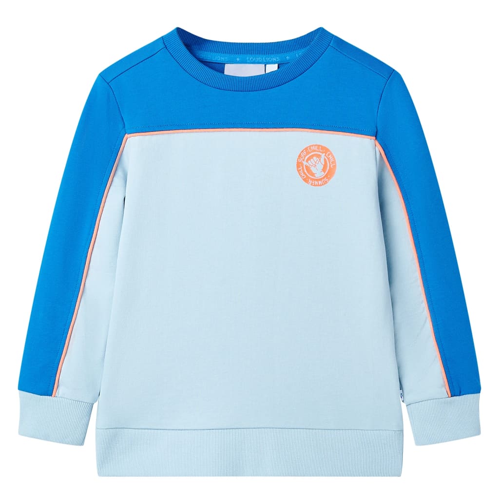 VidaXL Kinderpullover 116 leuchtendes Blau und Hellblau