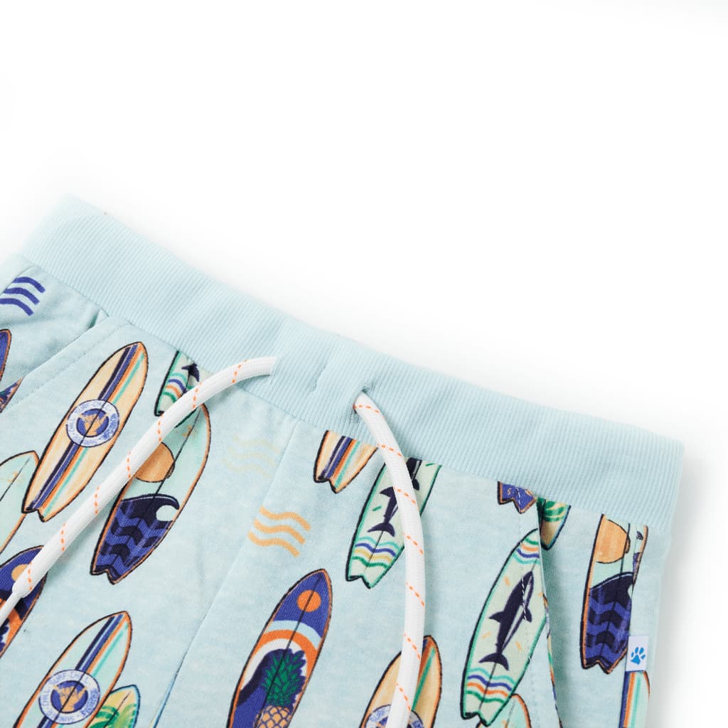 VidaXL Kindershorts mit Kordelzug 92 melange soft blue