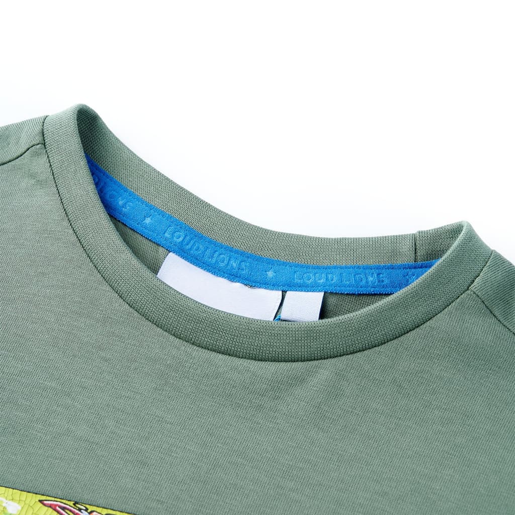 VidaXL Kindershirt mit kurzen Ärmeln 92 Khaki