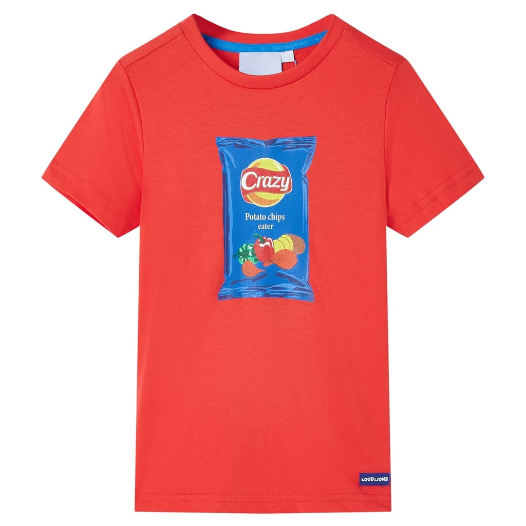 VidaXL Kindershirt mit kurzen Ärmeln 92 rot