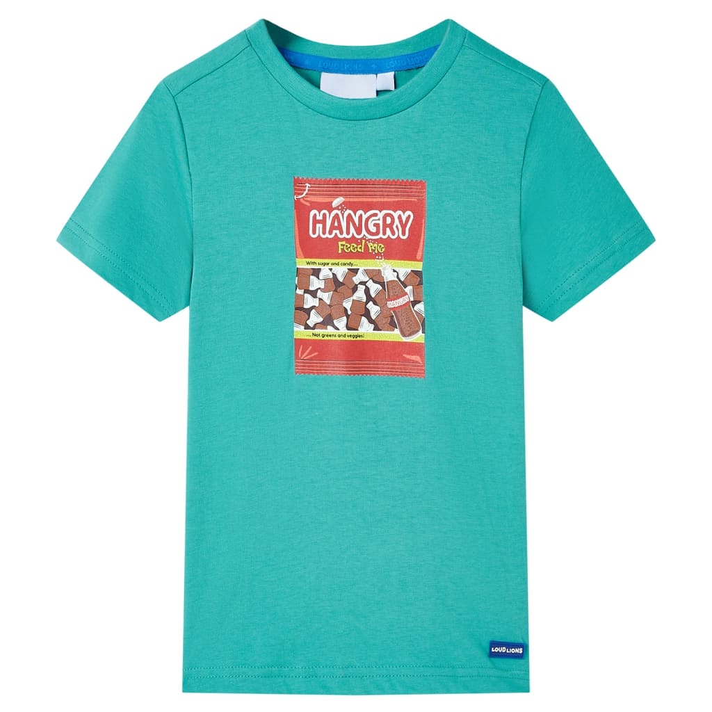 VidaXL Kindershirt mit kurzen Ärmeln 116 dunkles Mint