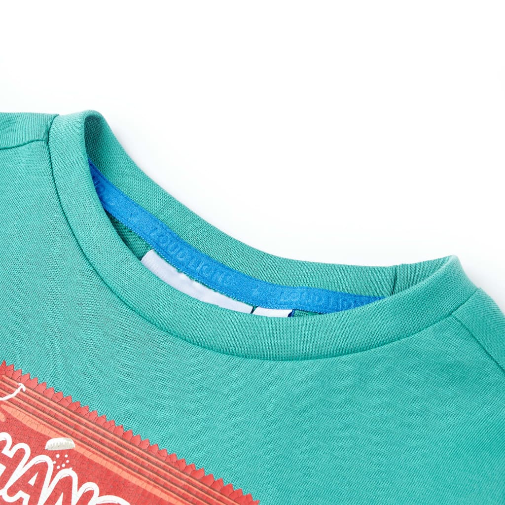 VidaXL Kindershirt mit kurzen Ärmeln 128 dunkles Mint