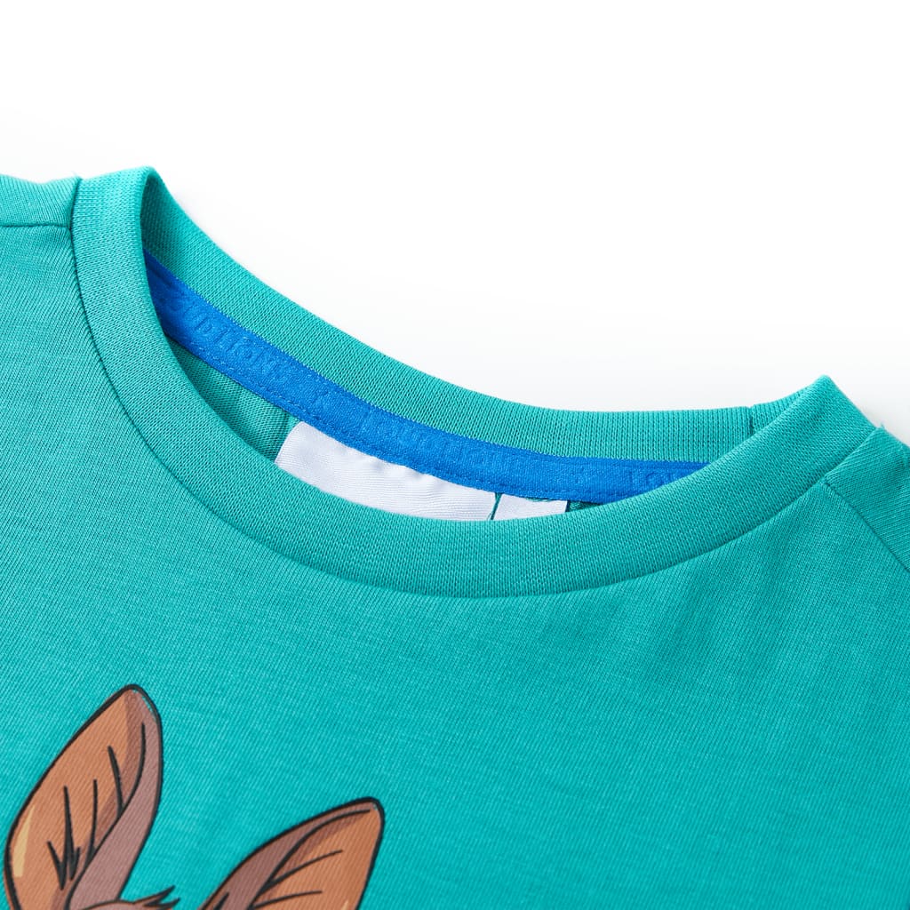 VidaXL Kindershirt mit kurzen Ärmeln 104 dunkles Mint