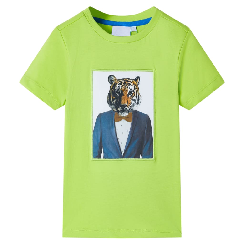 VidaXL Kindershirt mit kurzen Ärmeln 116 Limettengrün
