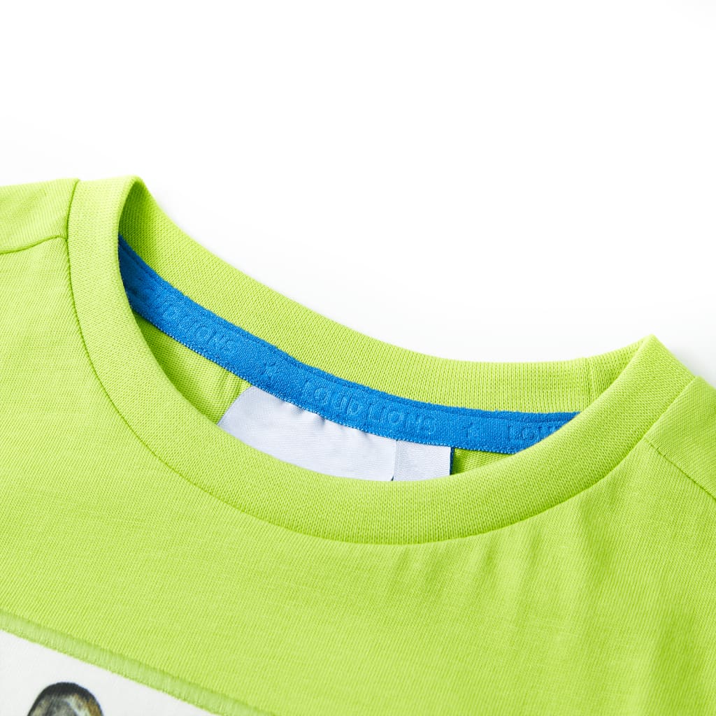 VidaXL Kindershirt mit kurzen Ärmeln 128 Limettengrün