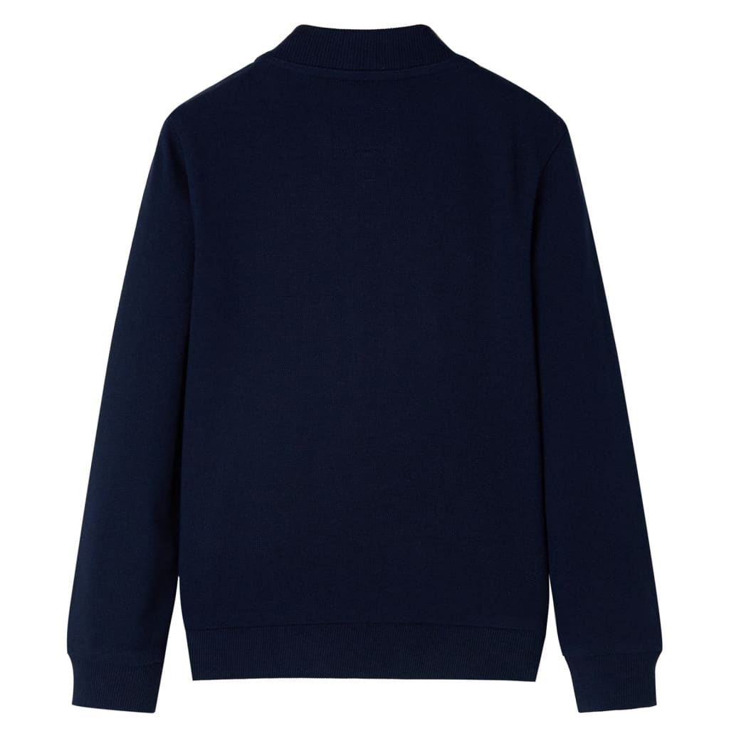VidaXL Kinderstrickjacke mit Reißverschluss 140 Marineblau