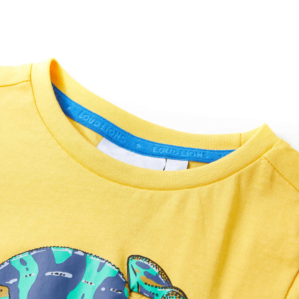 VidaXL Kindershirt mit kurzen Ärmeln 104 hellocker