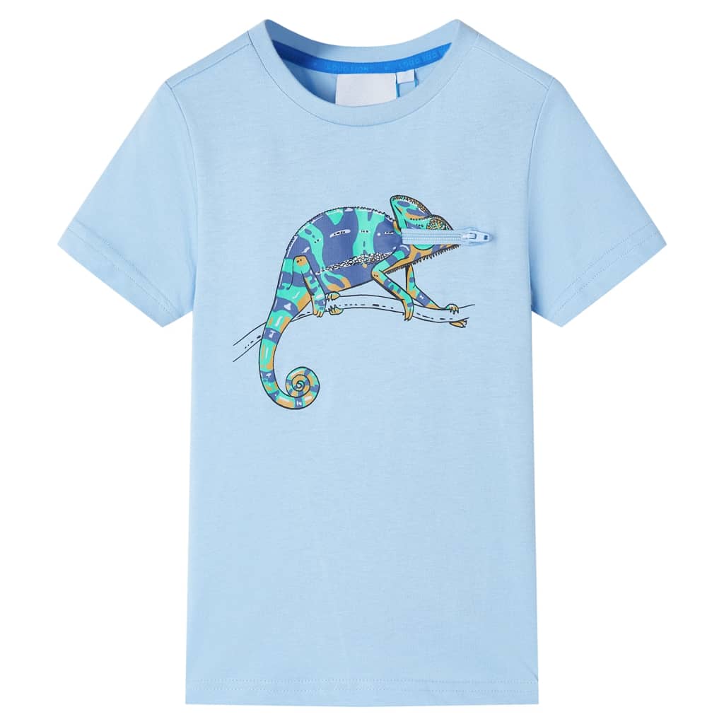VidaXL Kindershirt mit kurzen Ärmeln 140 Hellblau