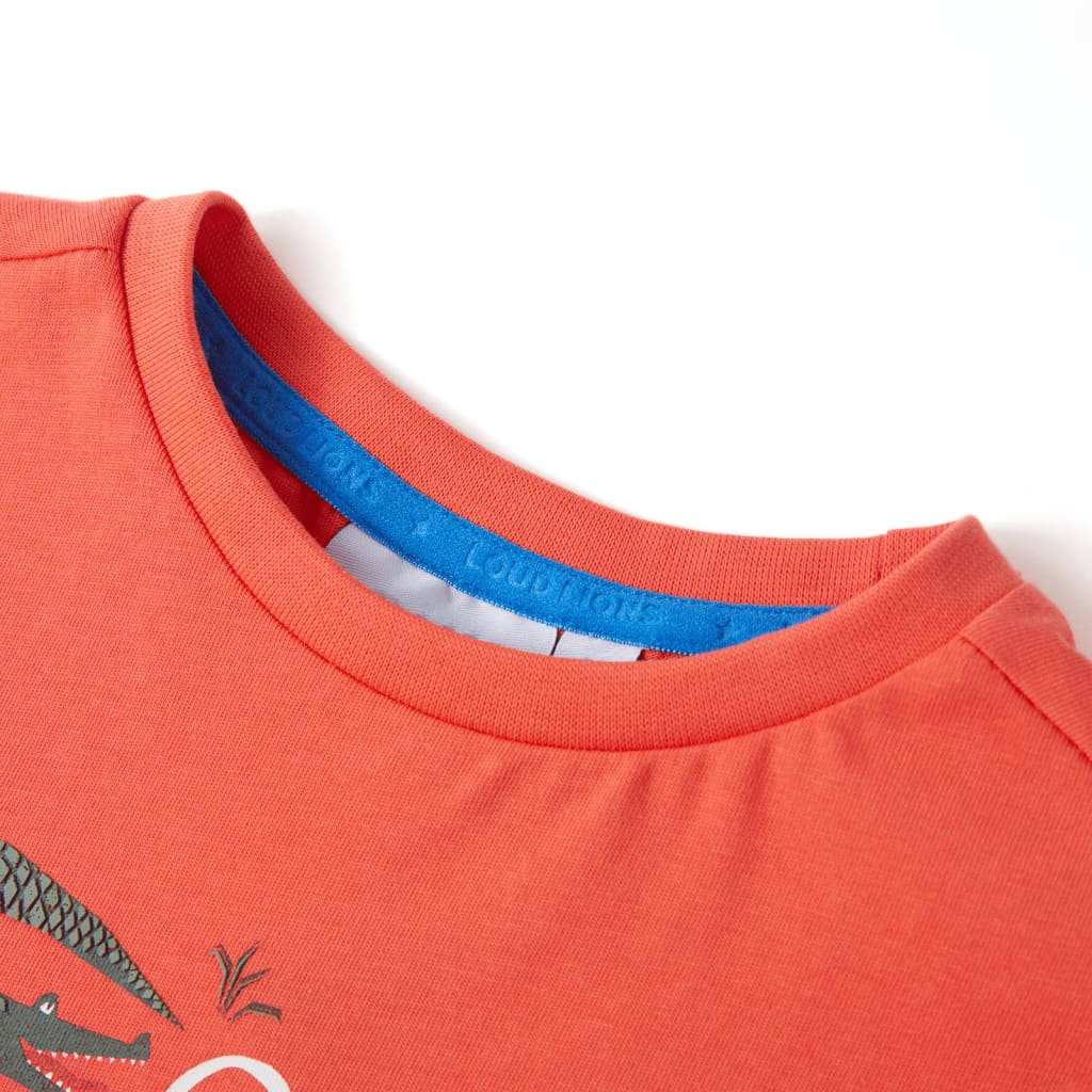 VidaXL Kindershirt mit kurzen Ärmeln 128 Hellrot
