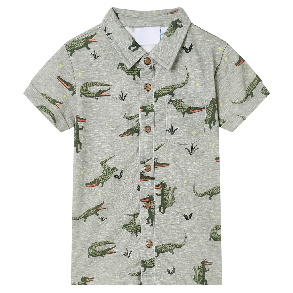 VidaXL Kindershirt 92 hellkhaki meliert