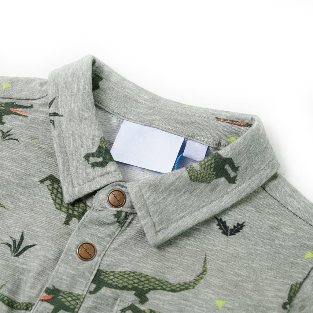 VidaXL Kindershirt 140 hellkhaki meliert