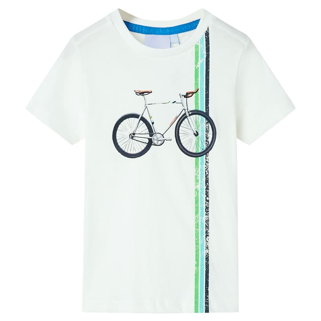 VidaXL Kindershirt mit kurzen Ärmeln 116 Ecru