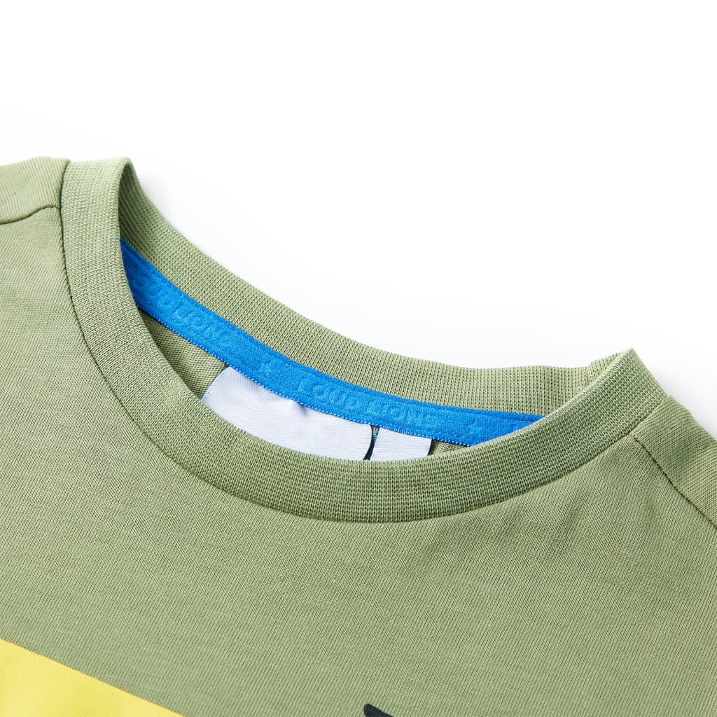 VidaXL Kindershirt mit kurzen Ärmeln 104 helles Khaki