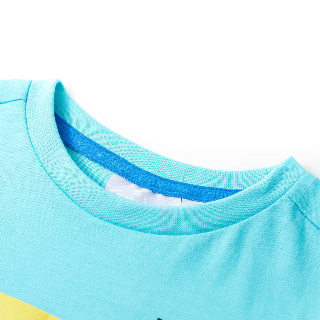VidaXL Kindershirt mit kurzen Ärmeln 140 Meeresblau