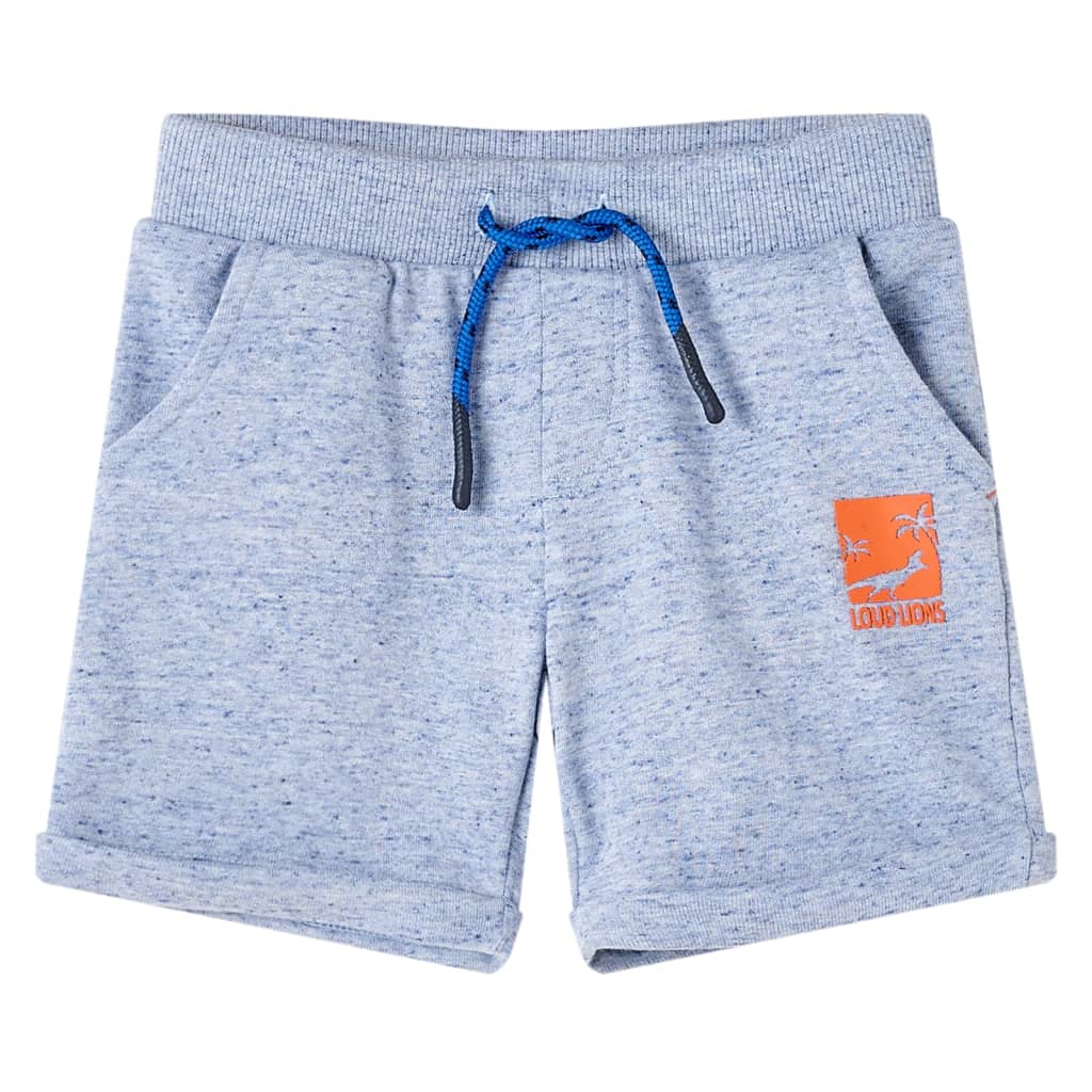 VidaXL Kindershorts mit Kordelzug 116 melangeblau