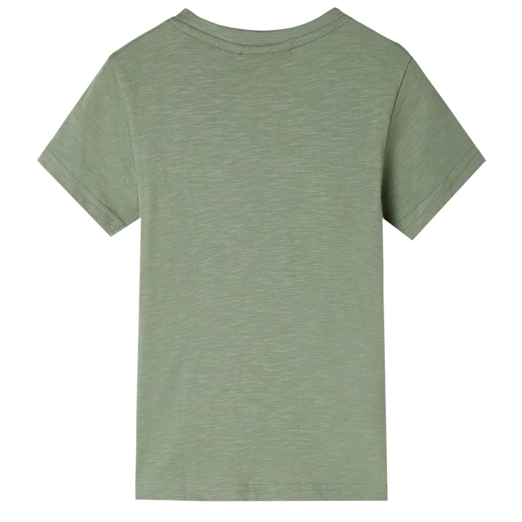 VidaXL Kindershirt mit kurzen Ärmeln 128 helles Khaki