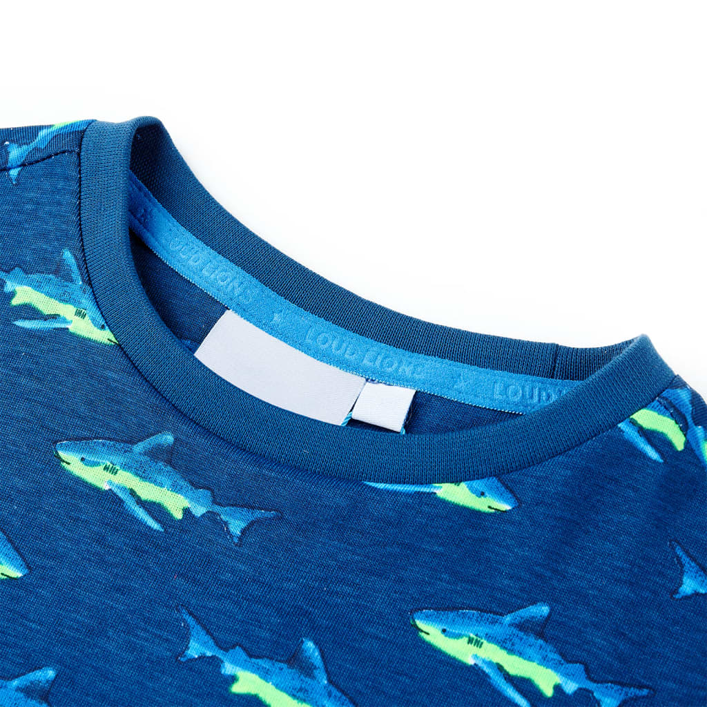 VidaXL Kindershirt 128 dunkelblau