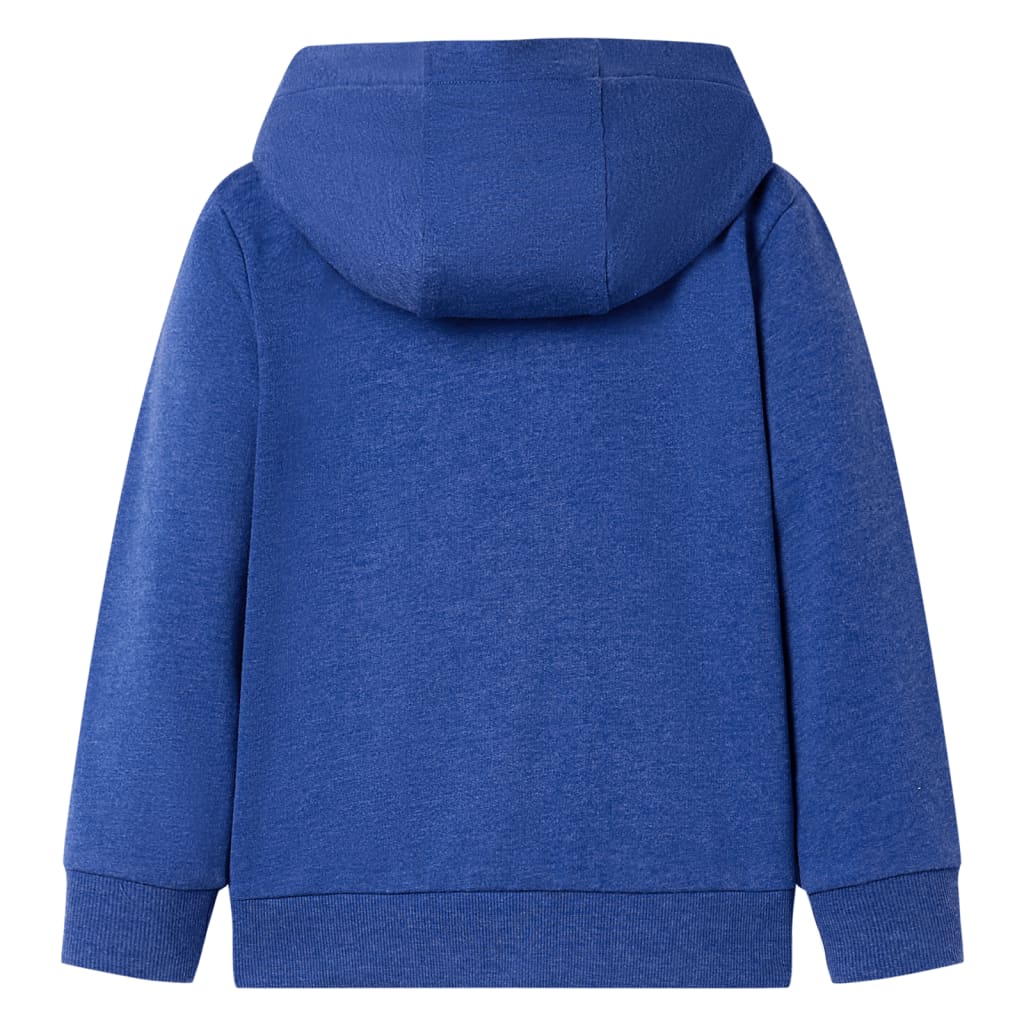 VidaXL Kinderstrickjacke mit Kapuze und Reißverschluss 140 dunkelblau gemischt