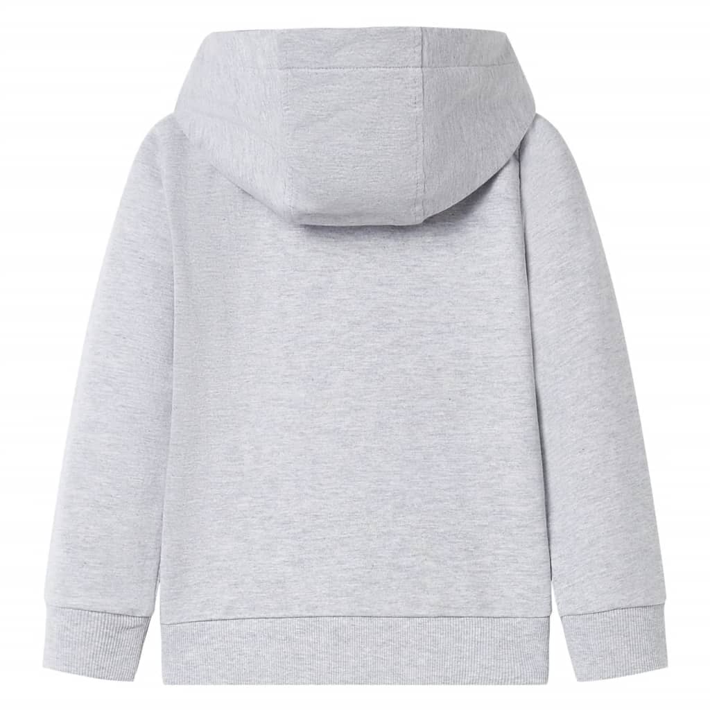 VidaXL Kinderstrickjacke mit Kapuze und Reißverschluss 116 Grau