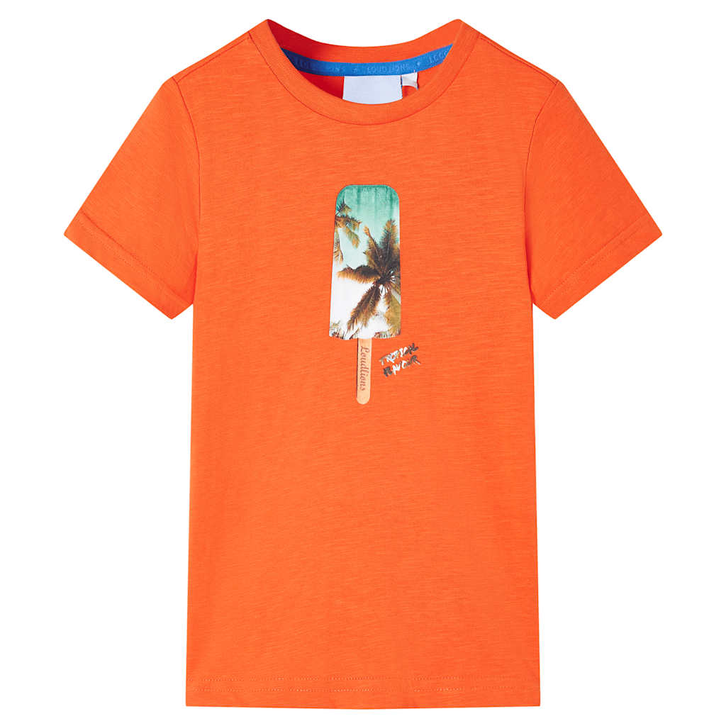 VidaXL Kindershirt 128 Dunkelorange