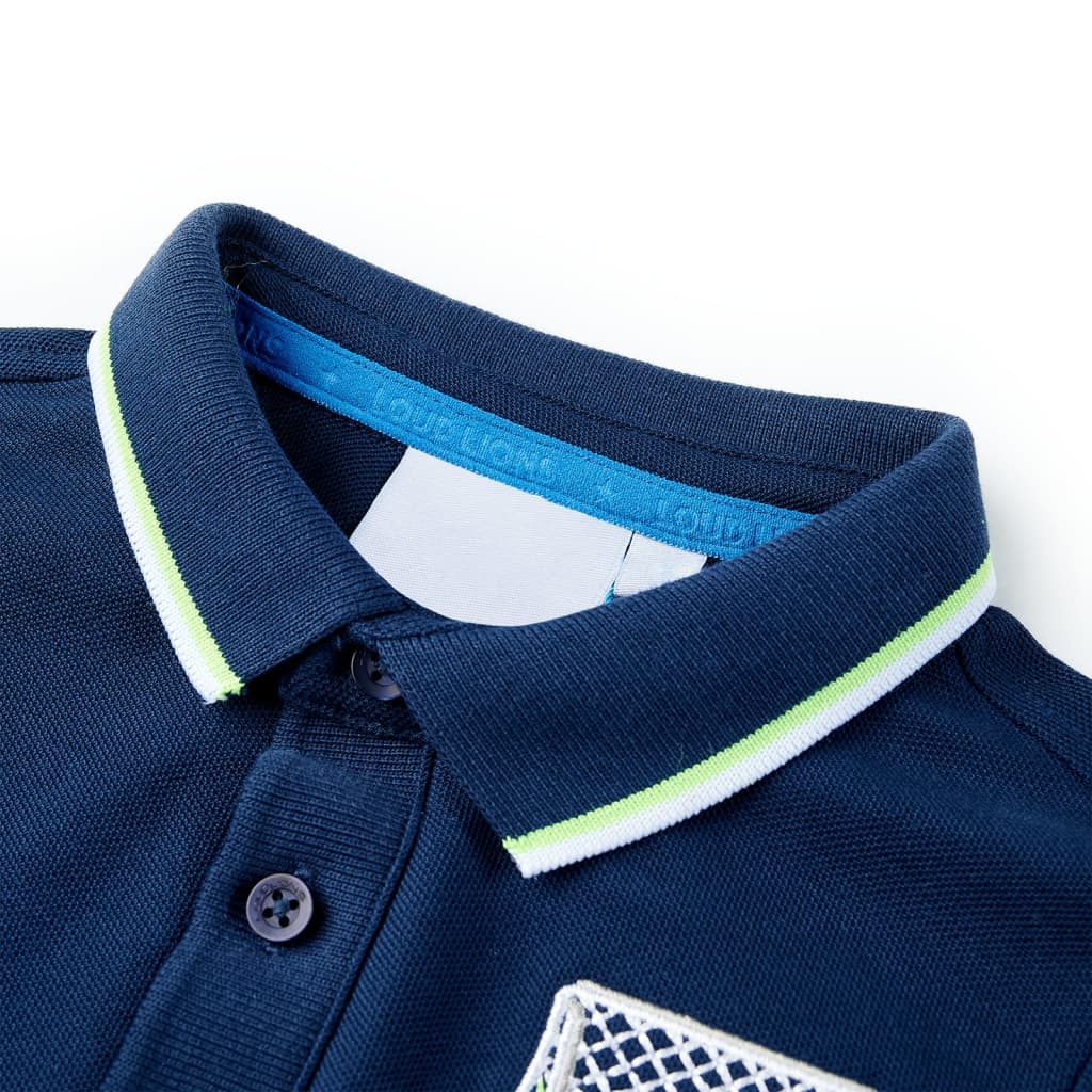 VidaXL Kinderpoloshirt 116 Marineblau