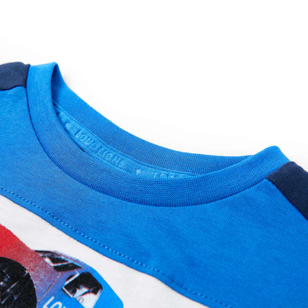 VidaXL Kinderhemd 104 Blau und Marineblau