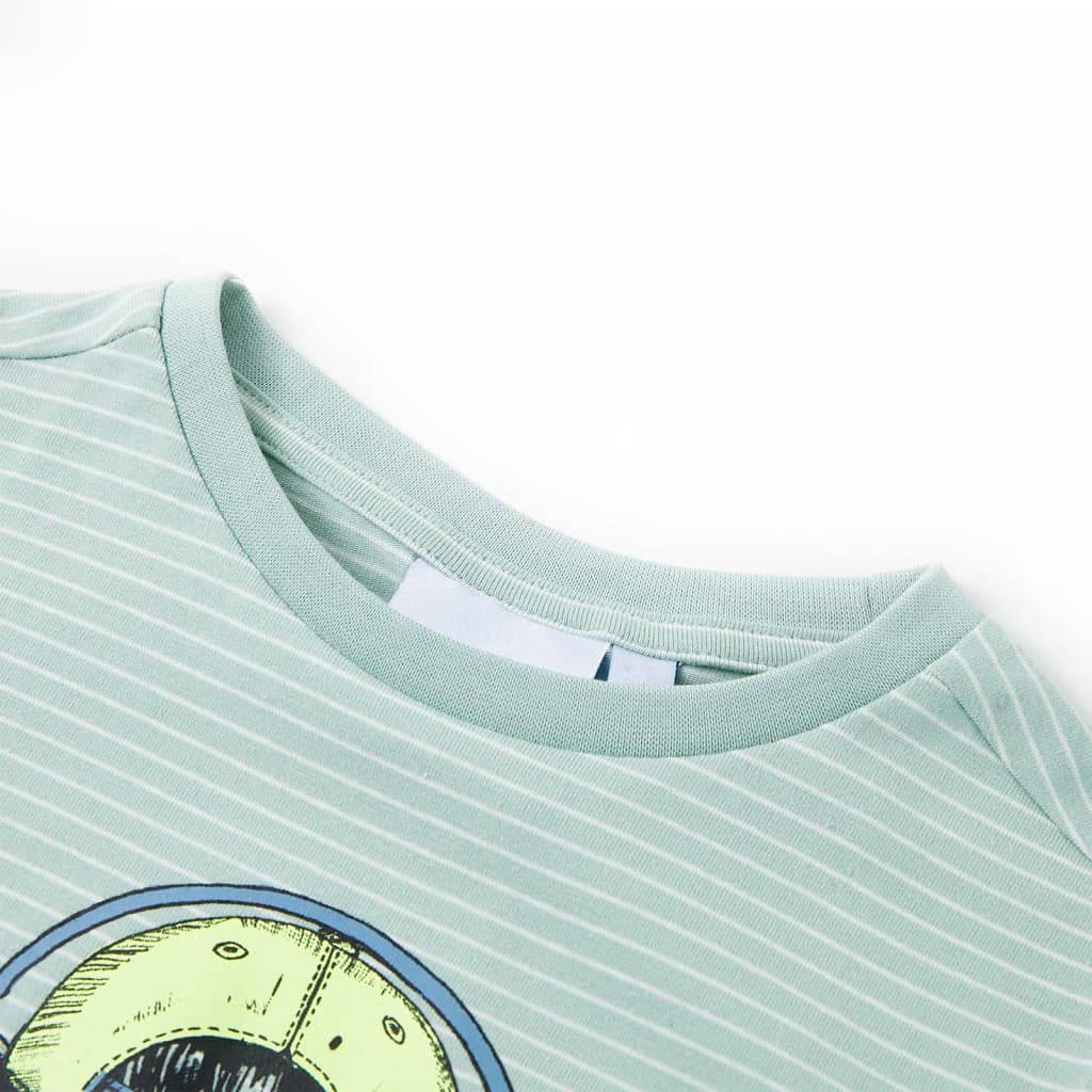 VidaXL Kindershirt mit Streifen 128 helles Mint