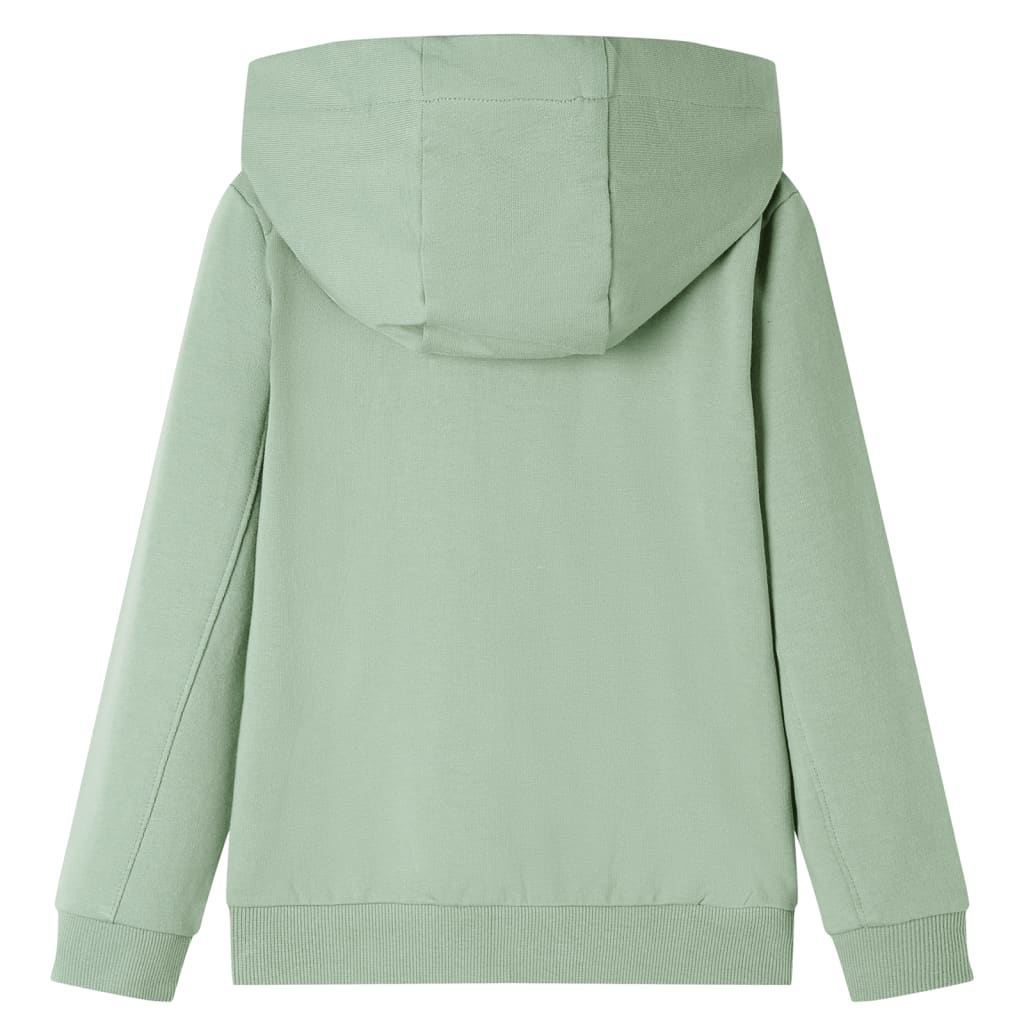 VidaXL Kinderstrickjacke mit Kapuze und Reißverschluss 92 helles Khaki
