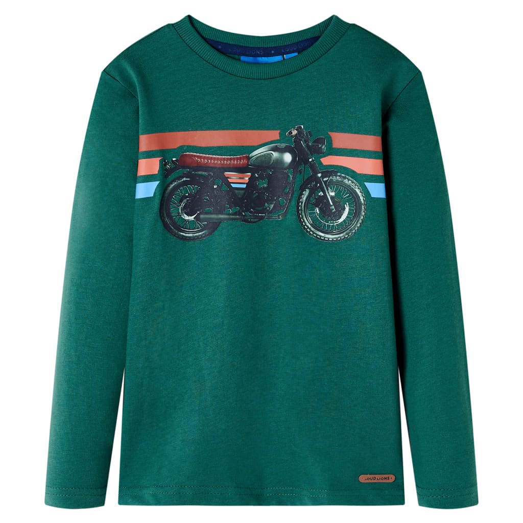 VidaXL Kindershirt mit langen Ärmeln 92 grün
