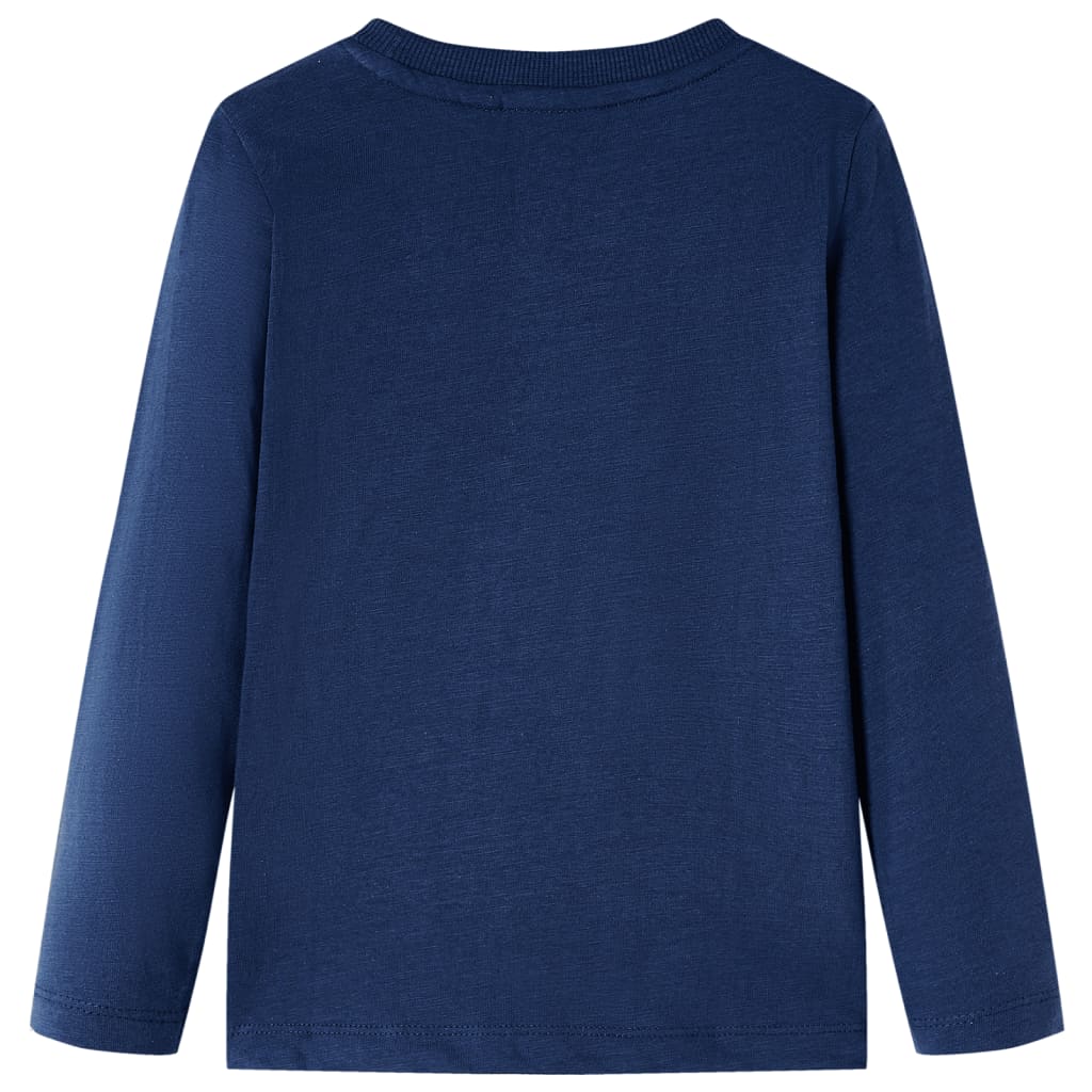 VidaXL Kinderhemd mit langen Ärmeln 104 Marineblau gemischt