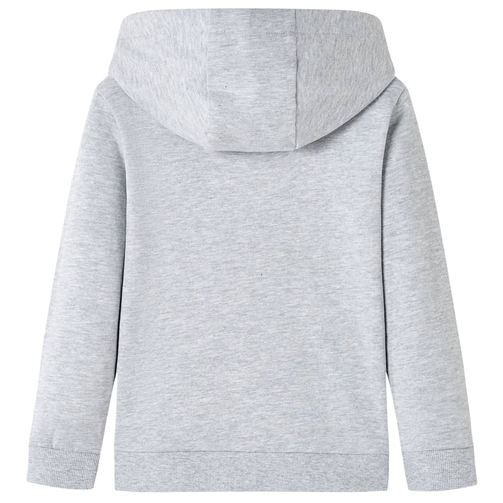 VidaXL Kinderpullover mit Kapuze 116 grau und orange gemischt