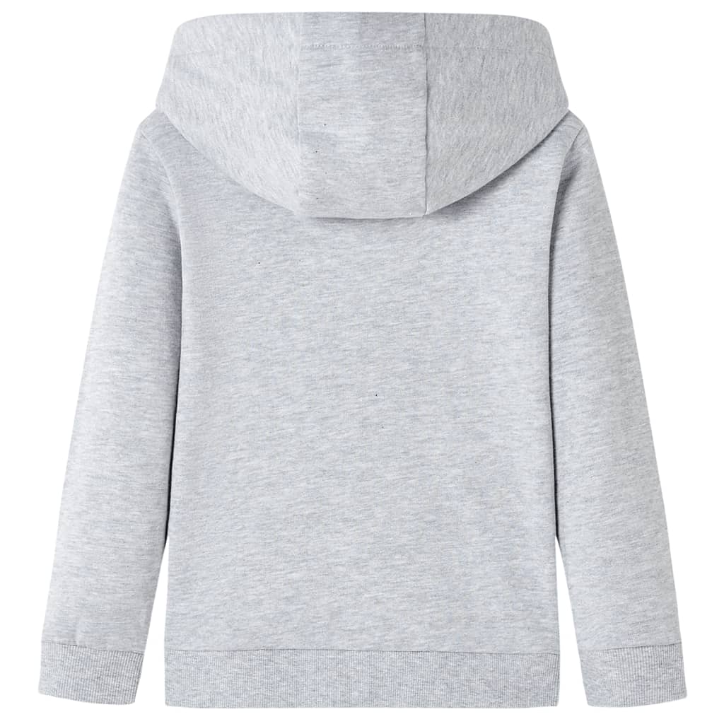 VidaXL Kinderpullover mit Kapuze 140 grau und orange gemischt