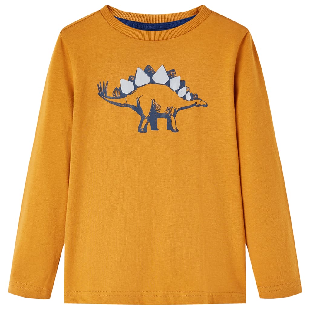 VidaXL Kindershirt mit langen Ärmeln 92 dunkles Ocker