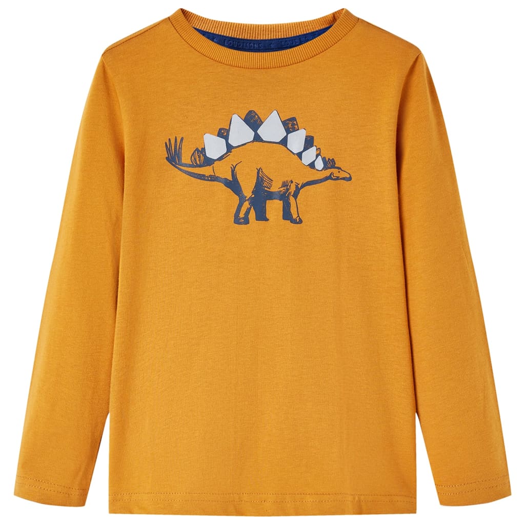 VidaXL Kindershirt mit langen Ärmeln 116 dunkles Ocker